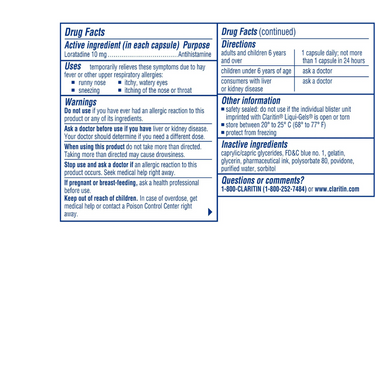 Claritin Liqui-Gels Capsules 24-Hour